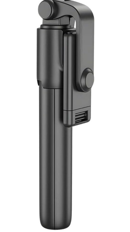 R1 Selfie Stick with Tripod Stand, 360° Rotation, Mobile Phone Holder, Black