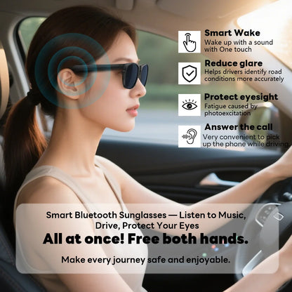 LAXASFIT New Men's Smart Glasses Women's Bluetooth Glasses Voice Call Control Music UV Polarized Sunglasses - AliExpress 44