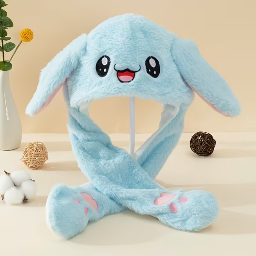 Women's Jumping Plush Rabbit Bunny Jumping Cap Hat Funny LED Glowing with Moving Ears Sound, Cute Cartoon Design, for Women Girls Cap, Cosplay Party Holiday Hat, Headwear Birthday Christmas Xmas Gifts, Holiday Daily Party Festival Supplies