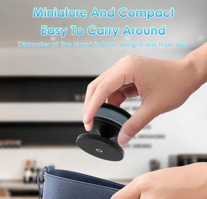 New Upgraded 360° Rotating Magnetic Universal Phone Holder, Vacuum + Magnetic Anti-Vibration Car Mount, Suitable for Kitchen, Desktop, Office, Fitness, Travel, Car - Aluminum Alloy + PC + ABS + TPU, Suitable For Mirror Plastic Glass Metal Ceramic