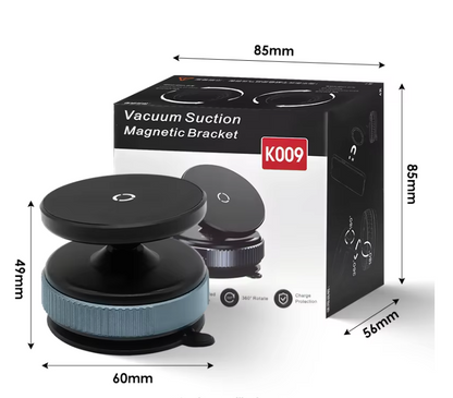 New Upgraded 360° Rotating Magnetic Universal Phone Holder, Vacuum + Magnetic Anti-Vibration Car Mount, Suitable for Kitchen, Desktop, Office, Fitness, Travel, Car - Aluminum Alloy + PC + ABS + TPU, Suitable For Mirror Plastic Glass Metal Ceramic