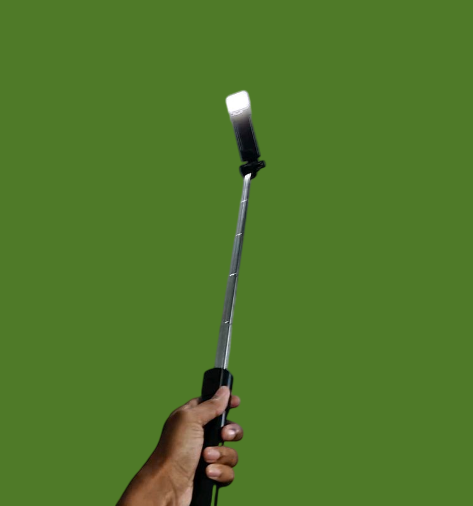 R1s Bluetooth Selfie Sticks with Remote and Selfie Light, 3-in-1 Multifunctional Selfie Stick Tripod Stand Compatible with iPhone/OnePlus/Samsung/Realme & All Smartphones/Go Pro (Black)