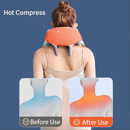 New Upgraded 4D Kneading Technique Hands Free Pro Shiatsu Cervical Massage Belt Neck Shoulder Massager for Pain Relief Deep Tissue