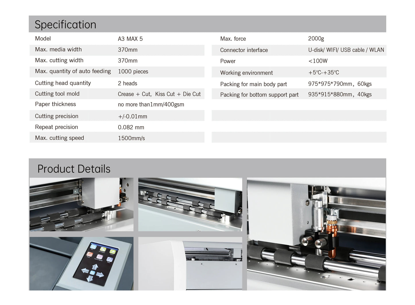 Skycut A3MAX5 Cabinet Style Automatic Feeding High Precision Cutting Machine CCD Camera Auto Contour Label Cutter Machine