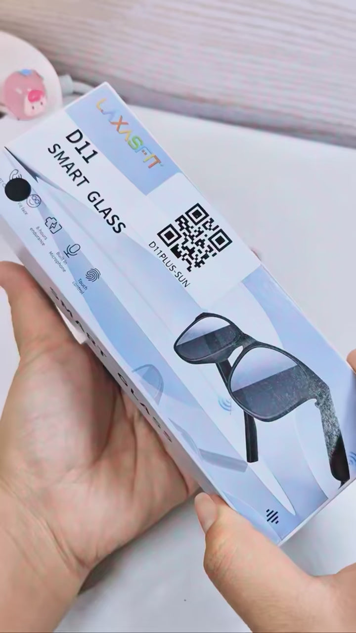 LAXASFIT New Men's Smart Glasses Women's Bluetooth Glasses Voice Call Control Music UV Polarized Sunglasses