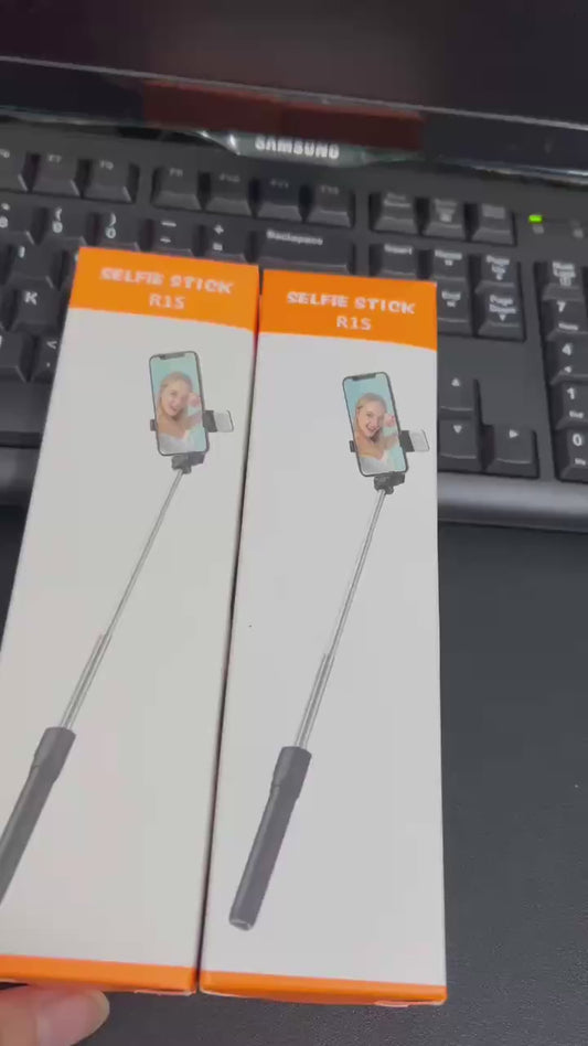 R1s Bluetooth Selfie Sticks with Remote and Selfie Light, 3-in-1 Multifunctional Selfie Stick Tripod Stand Compatible with iPhone/OnePlus/Samsung/Realme & All Smartphones/Go Pro (Black)